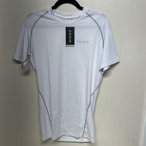 Tesla Compression Sports White Short Sleeve Tee